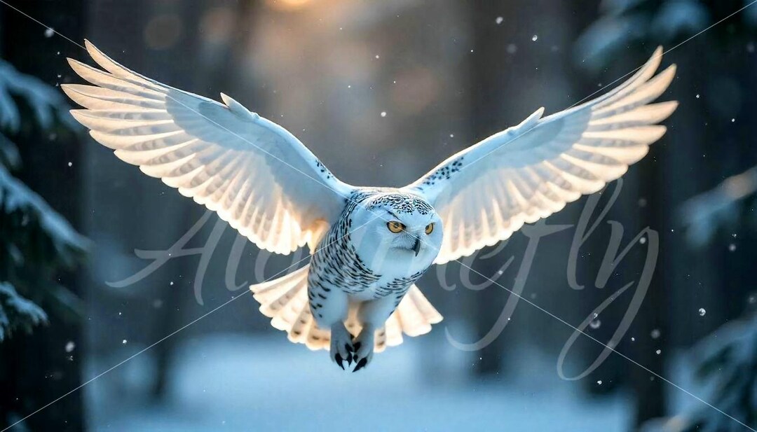 Snowy Owl in Flight Wall Art | Winter Wildlife Photography Print ...