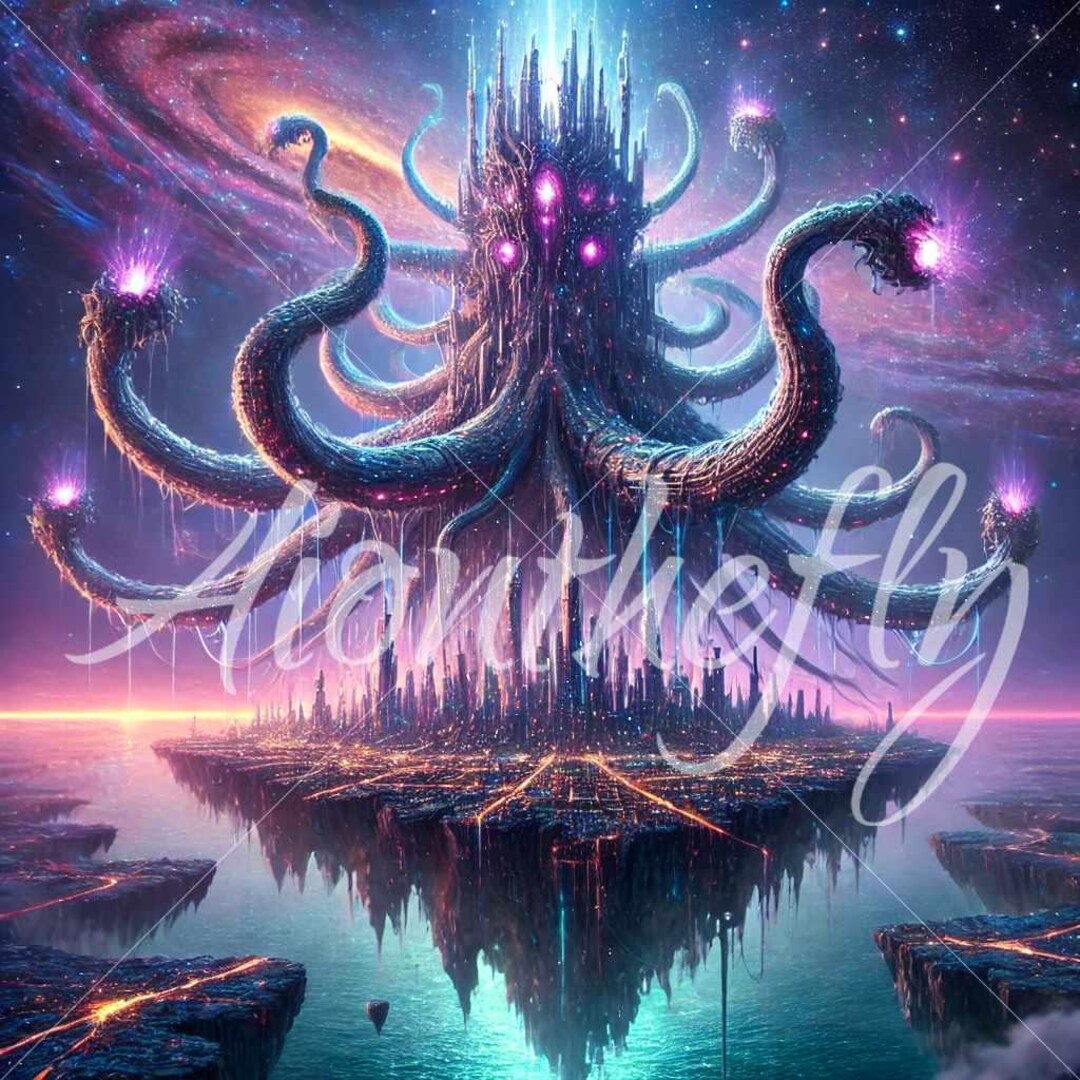 Hydra Eldritch City Art | Surreal Tentacle Metropolis | Lovecraftian ...