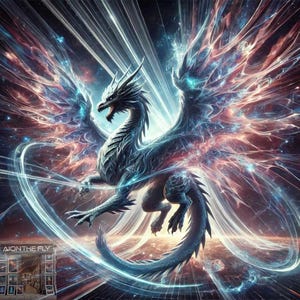 Celestial Dragon Art Print | Fantasy Dragon Wall Decor | Mythical Creature Poster | Cosmic Dragon Illustration | AI Artwork | Wallpaper