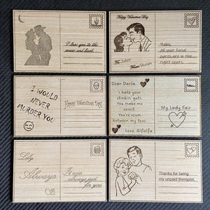 Einzigartige Holz Postkarten