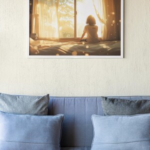Serene Matte Canvas Wall Art, Cozy Home Decor, Inspirational Art for Relaxation, Gift for Art Lovers, Perfect for Living Room, Bedroom Wall