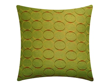 Retro Geo Jacquard Throw Pillow Cover | Mid-Century Pillows | Green Cushions | Sofa Pillows | Modern Home Décor | Mother's Day Gift