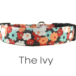 Ivory Blooms Floral Fabric Dog Collar