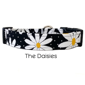 The Daisies Dog Collar / Floral Dog Collar / Spring Summer Dog Collar / Gift for Dog Lovers