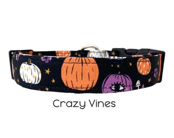 Crazy Vines Dog Collar / Halloween Dog Collar / Holiday Collar / Gift for Dog Lovers