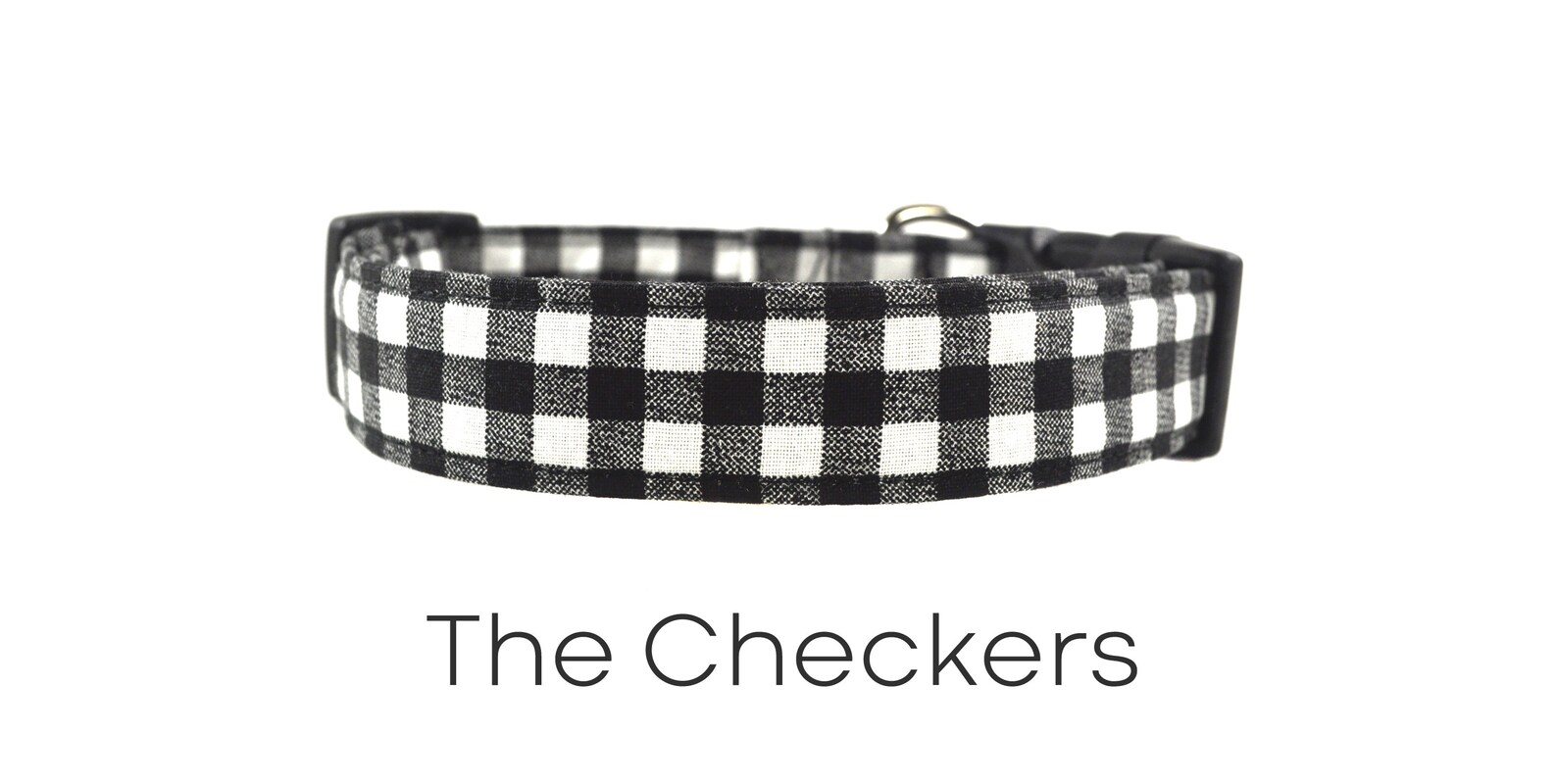 Black and White Checkered Dog Collar the Checkers Etsy