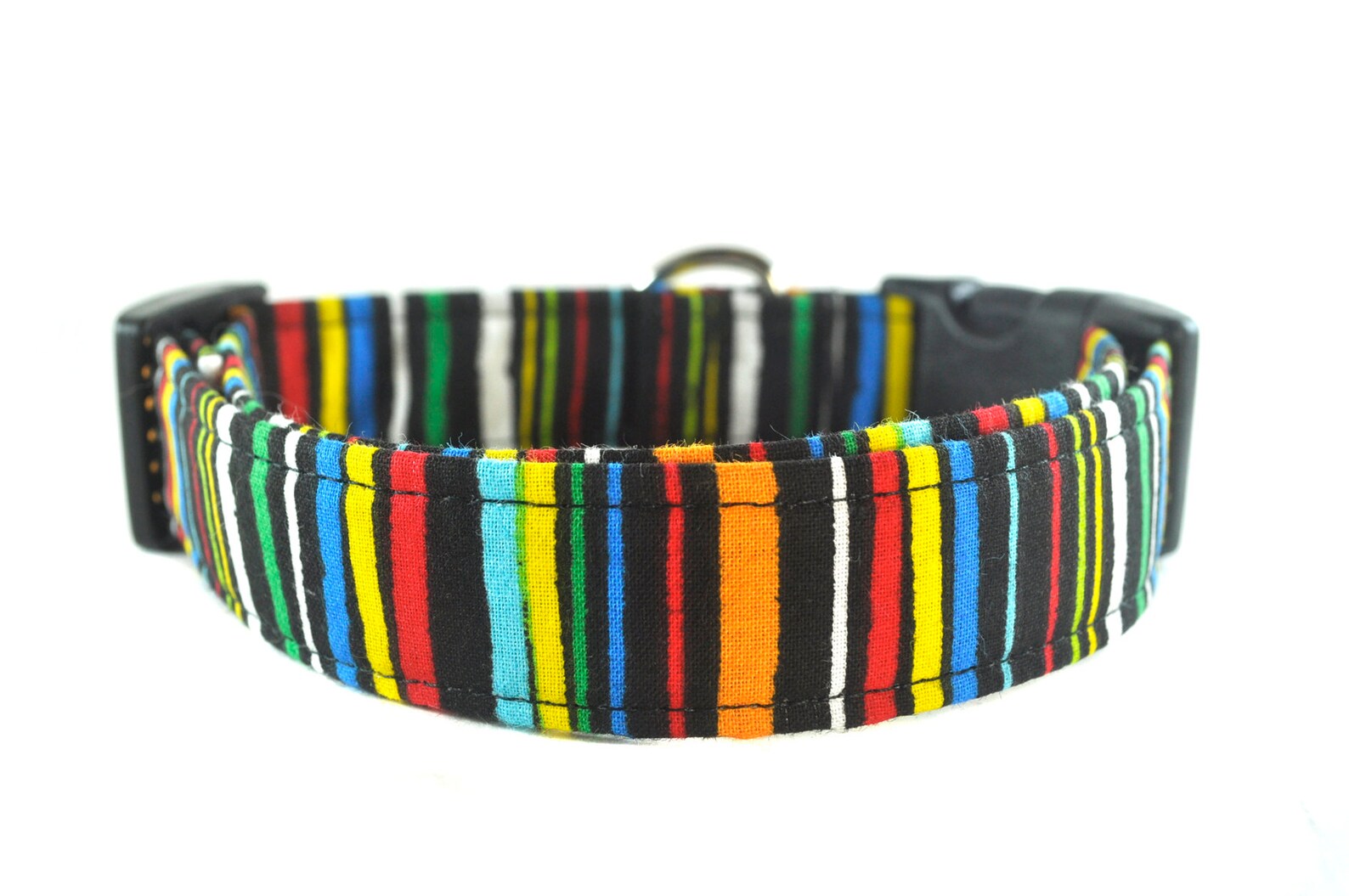 Colorful Stripe Dog Collar / Male Dog Collar / The Denver Etsy