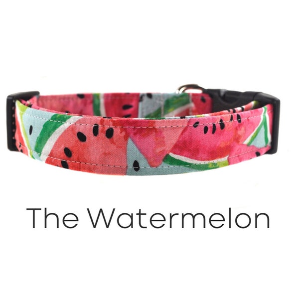 Vattenmelon hundhalsband, sommarhalsband, frukttema, present till hundälskare