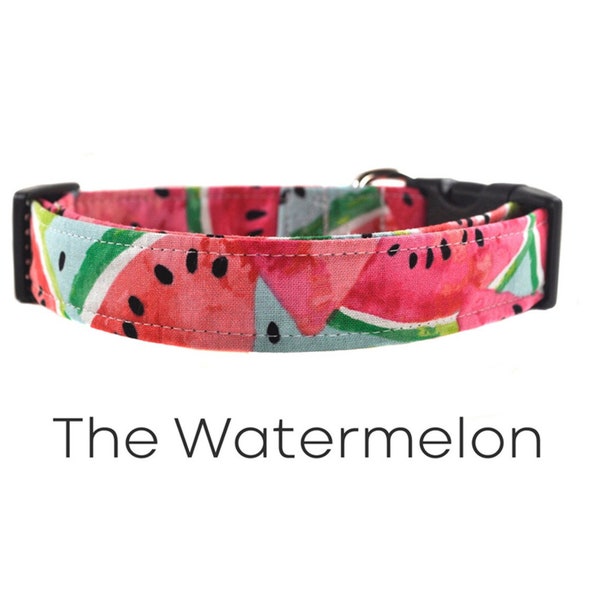 Watermelon Dog Collar, Summer Collar, Fruit Themed, Gift for Dog Lovers