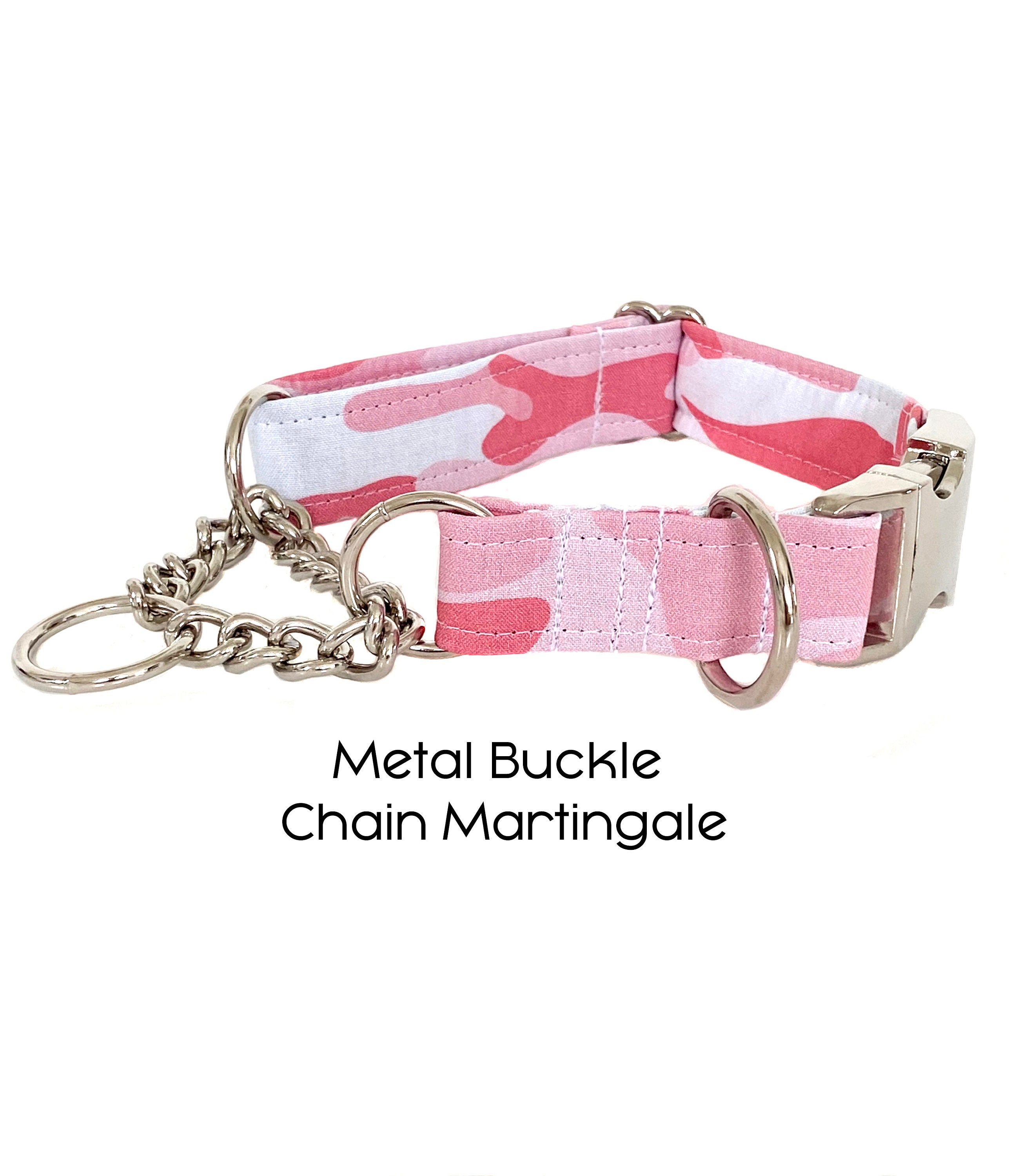 Buckle Chain Martingale Collar You Pick the Fabric Martingale