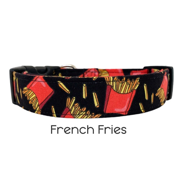 French Fries Dog Collar / Fast Food Collar / Summer Collar / Gift for Dog Lovers