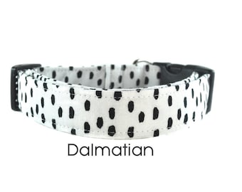 Collier pour chien noir et blanc à pois / Le dalmatien