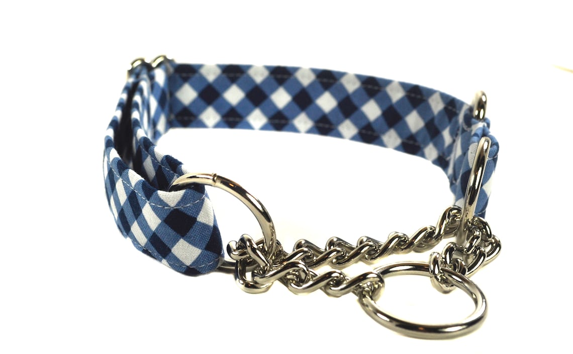 Chain Martingale Collar You Pick the Fabric Chain Etsy