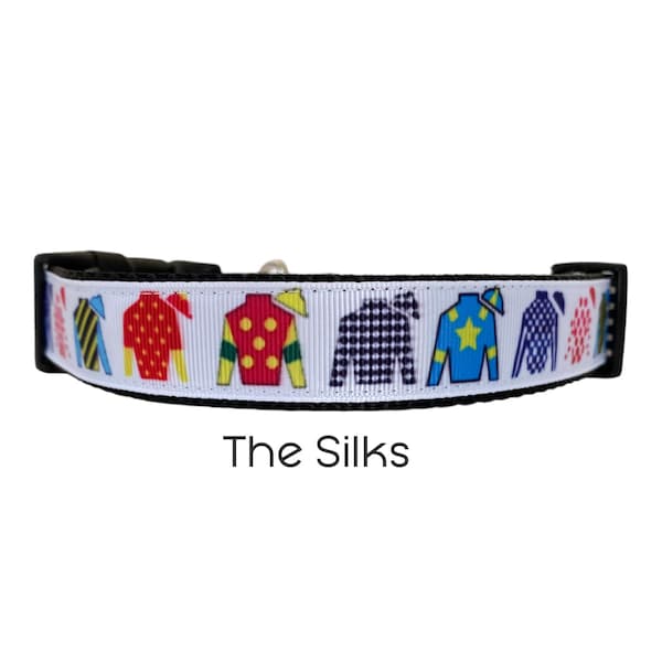 Jockey Horse Racing Dog Collar / The Silks / Colorful Horse Race Collar / Sports Collar / Gift for Dog Lovers