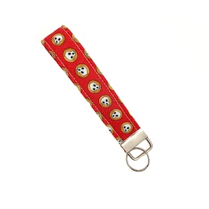 Halloween Key Fob / Gift for Her / Wristlet Lanyard / Lightweight Fabric Keychain