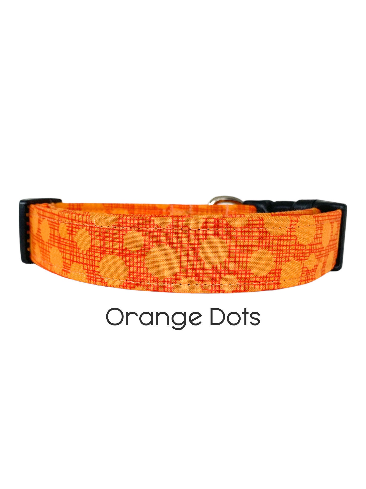 Orange Striped Candy Adjustable Dog Collar Girl Boy Spring 