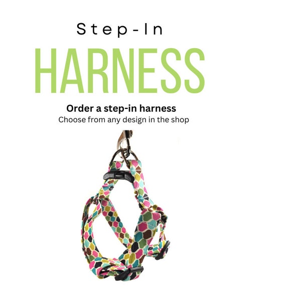Step-In Harness - Stoff und Größe nach Wahl