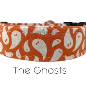The Ghosts Dog Collar / Halloween Dog Collar / Holiday Collar / Gift for Dog Lovers
