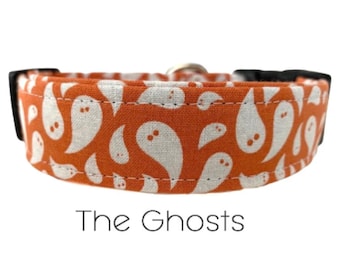 The Ghosts Dog Collar / Halloween Dog Collar / Holiday Collar / Gift for Dog Lovers
