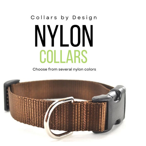 Collier pour chien en nylon - Votre choix de couleur