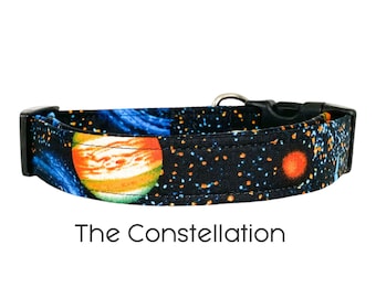 The Constellation / Outer Space Galaxy Dog Collar / Gift for Dog Lovers
