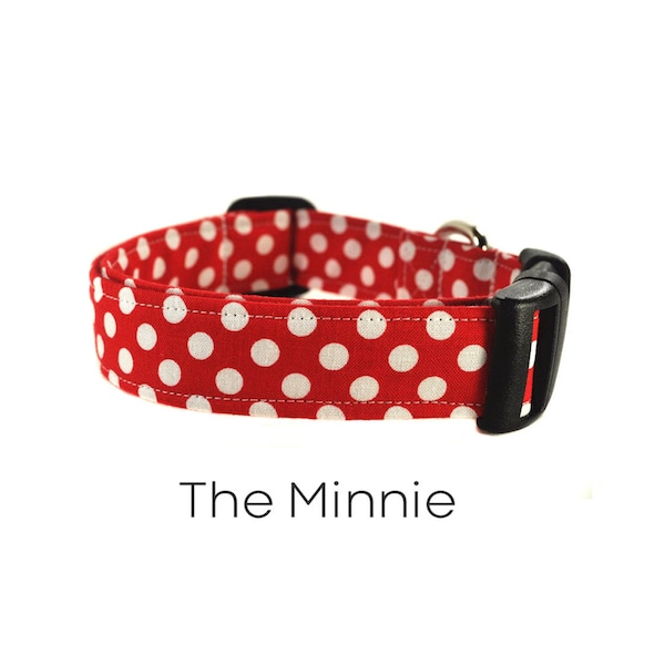 The Minnie - Red and White Polka Dot Dog Collar