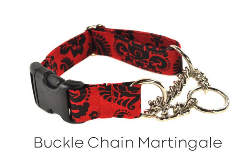 Buckle Chain Martingale Collar You Pick the Fabric Etsy