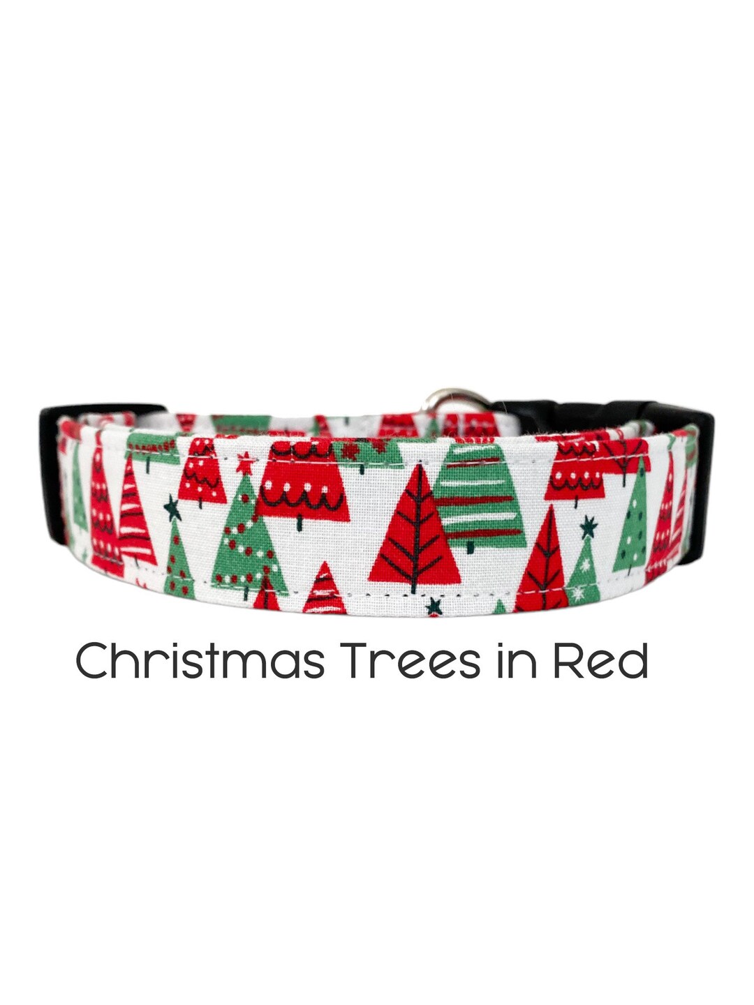 The Christmas Trees in Red Dog Collar / Christmas Collar / Etsy