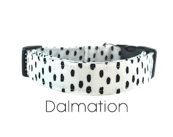 Collar de perro de lunares blanco y negro / La Dálmata