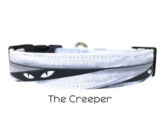 The Creeper Halloween Dog Collar / Creepy Eyes Dog Collar / Holiday Collar / Gift for Dog Lovers
