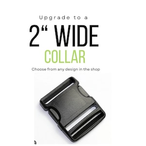 Upgrade to a 2&quot; Width Collar, Dog Collar Upgrade, Custom Collar, Wider Collar, Designer Cotton Fabric
