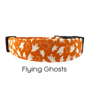 The Flying Ghosts Dog Collar / Halloween Dog Collar / Holiday Collar / Gift for Dog Lovers