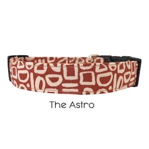 Brown Geometric Print Dog Collar / Brown and Tan Dog Collar / Gift for Dog Lovers