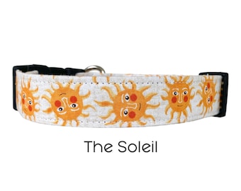 The Soleil / Yellow Sunshine Dog Collar / Spring Collar / Gift for Dog Lovers
