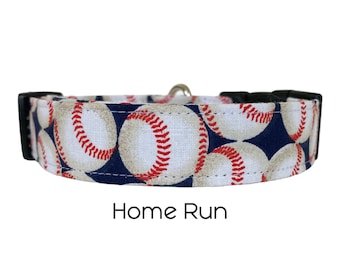 The Home Run / Collare per cani da baseball / Collare sportivo / Regalo per gli amanti dei cani
