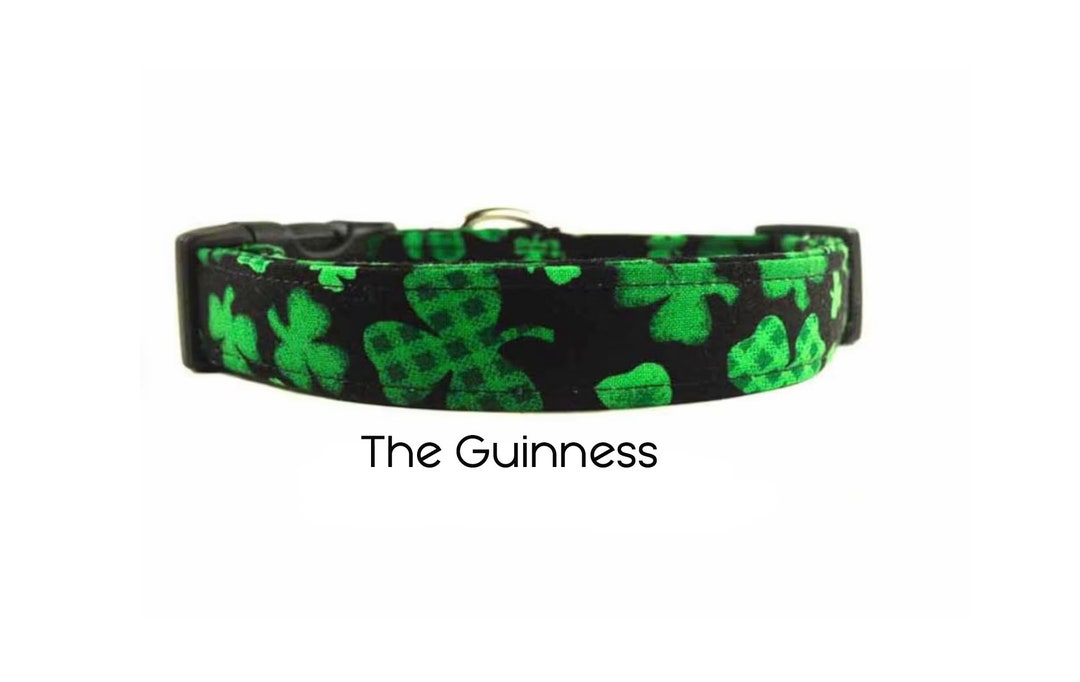 The Guinness / Green and Black Dog Collar / St Patricks Day Dog Collar