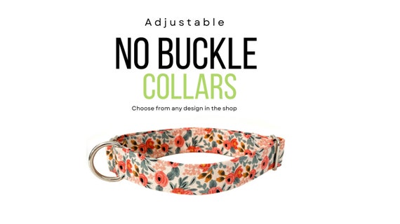 No Buckle Adjustable Collar - You Pick the Fabric