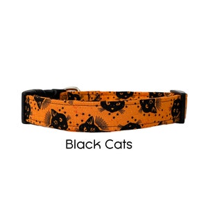 Black Cats Dog Collar / Halloween Dog Collar / Holiday Collar / Gift for Dog Lovers