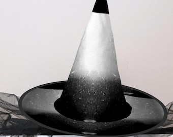 Halloween Witch Hat: Black Oxford Cloth Costume Accessory