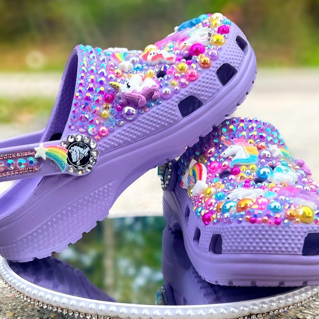 Babies and Kids Bling Crocs: Magical Unicorn Bedazzled Birthday ...