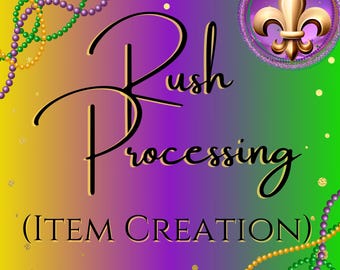 RUSH/EXPRESS SHOE Processing/Item Creation (Not Shipping)