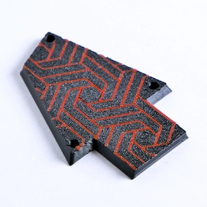 Cubierta de alma Ibanez personalizada para RG y JEM – Fractal Flow (Rojo y negro)