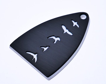 Cubierta de tensor PRS SE personalizada - Pájaros en vuelo (blanco y negro)