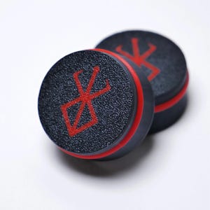 Berserker Custom Guitar Knobs (18 spline, 6mm) - Black & Red