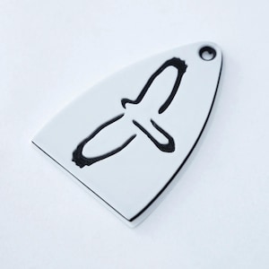 Custom PRS SE Truss Rod Cover – Coopers Hawk (White & Black)
