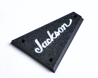 Custom Truss Rod Cover for Jackson Guitars - Classic Logo (Black & White)