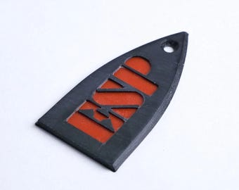 Tapa del alma del mástil ESP para ESP y LTD - Logotipo ESP (Negro Rojo)