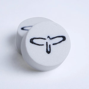 Custom PRS SE Guitar Knobs - Coopers Hawk (White)
