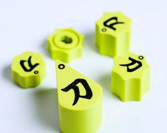 Custom Boss katana-knoppen: groen gecanneleerd (volledige sets voor 50, 100, artiesten)