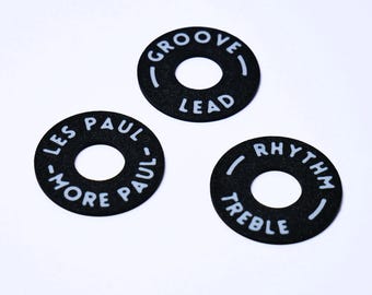 Kundenspezifische Les Paul Poker Chip-Gitarren-Kippschalter-Platte - Schwarz